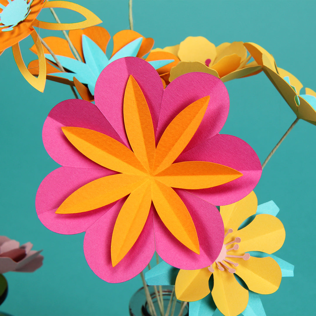 YAMAIDUO Kit De Bricolage 24 Pièces Bouquet De Fleurs En Papier - DIY Créatif Pour Enfants Garçons Et Filles