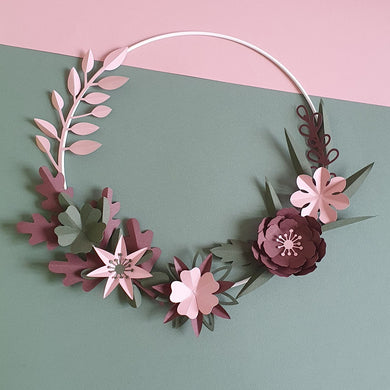 Elisabeth - Couronne de fleurs en papier