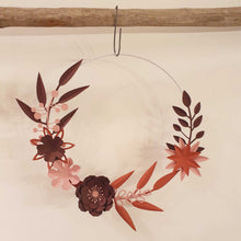 Charger l&#39;image dans la galerie, Kit couronne de fleurs rose en papier PliPapierCiseaux - idée décoration