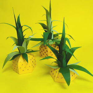Ananas en papier PliPapierCiseaux - idée atelier d'anniversaire