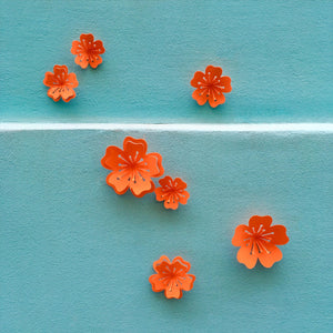 Kit fleurs cerise orange PliPapierCiseaux - idée décoration