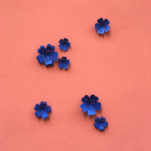 Kit fleurs cerise bleu PliPapierCiseaux - idée décoration
