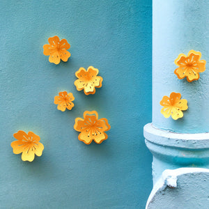 Kit fleurs cerise jaune PliPapierCiseaux - idée décoration