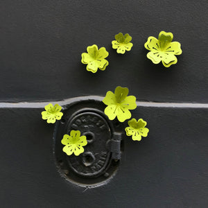 Kit fleurs cerise vert PliPapierCiseaux - idée décoration
