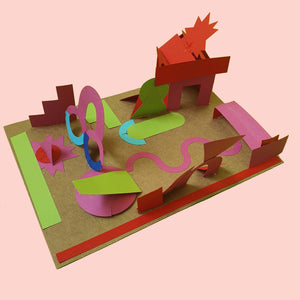 Maquette formes géométriques multicolore PliPapierCiseaux - idée activité 