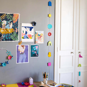 Guirlande formes géométriques multicolores PliPapierCiseaux - idée décoration