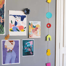 Charger l&#39;image dans la galerie, Guirlande formes géométriques multicolores PliPapierCiseaux - idée décoration
