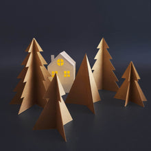 Charger l&#39;image dans la galerie, Kit sapin en papier doré PliPapierCiseaux - idée décoration