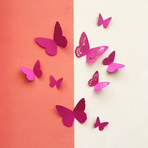 Kit de papillons Siméon en papier rose PliPapierCiseaux - idée décoration
