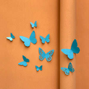 Kit de papillons Siméon en papier bleu clair PliPapierCiseaux - idée décoration